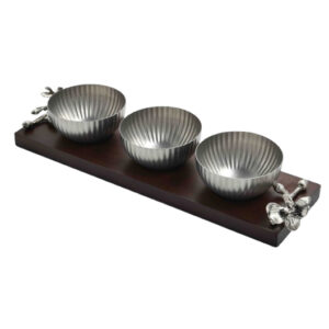 Three Combination Silver Fruit Bowl