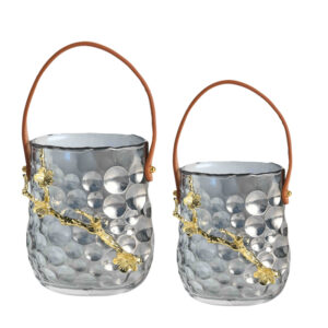 Cylindrical Glass Tabletop Vase