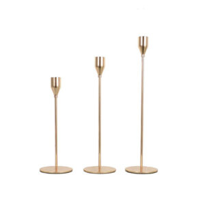 3 Sets Gold Candle Holder