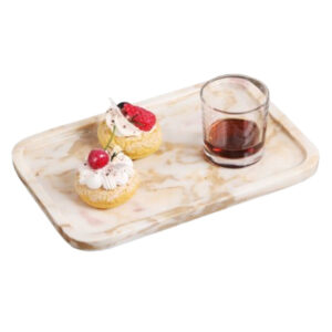 Rectangle Beige Marble Tray