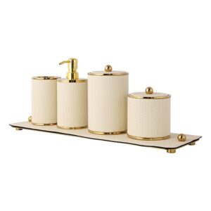 White Leather Bathroom Suites