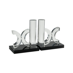 X Letter Shape Bookends Crystal