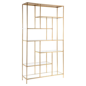 Gold Brass Bookshelf