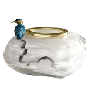 White Glass Tissue Box