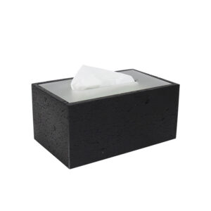Black Stone Tissue Box