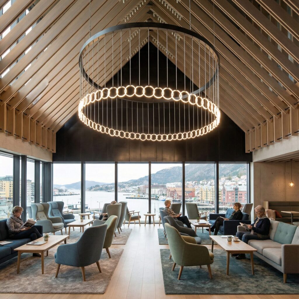 “Nordic Halo”: A Floating Ring Installation for a Bergen Cultural Center