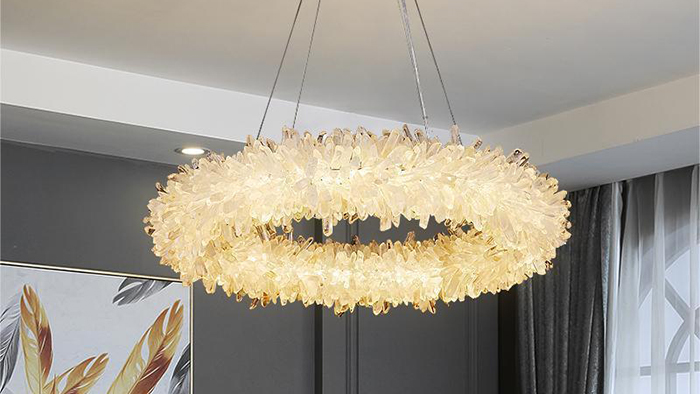 2.Natural Crystal Chandeliers