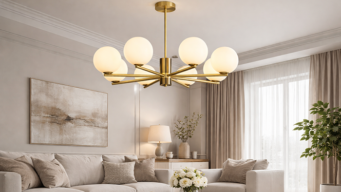 Simple Brass Chandeliers