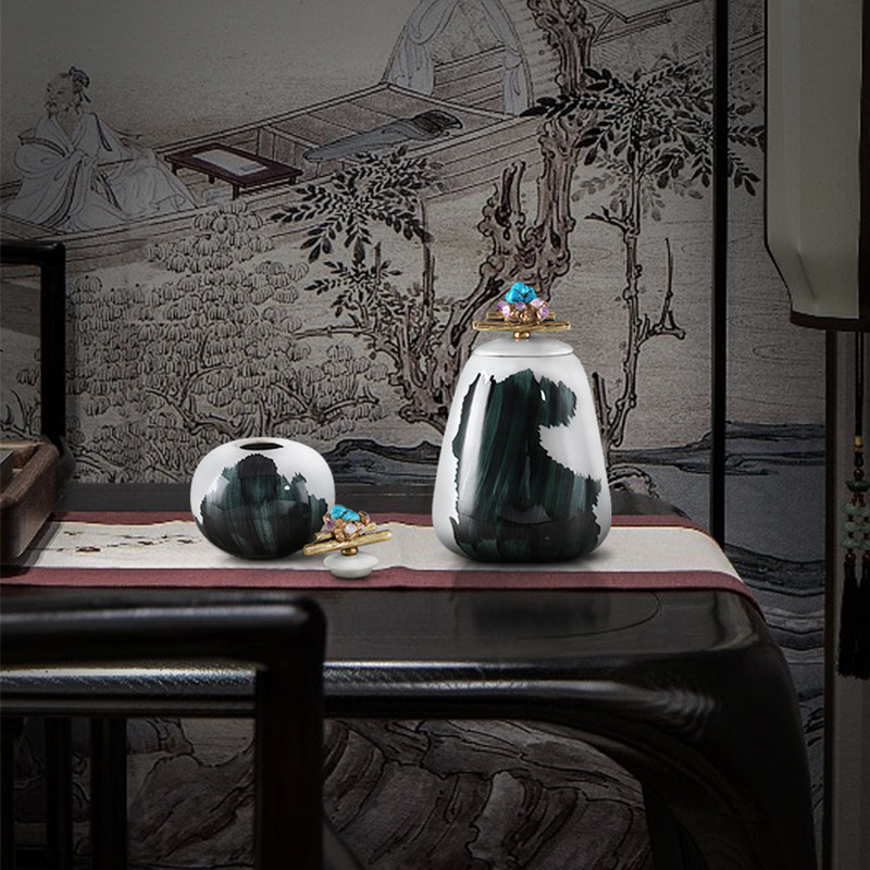 Artistic Brass & Ceramic Storage Jar Collection (Four Sets)