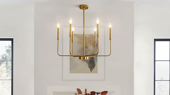 Simple Brass Chandeliers