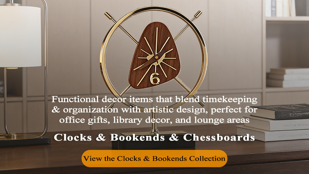 Clocks & Bookends & Chessboards