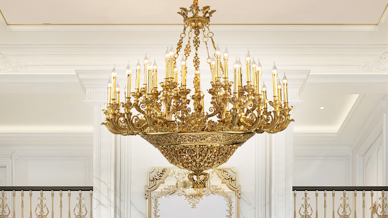2.Classic Brass Chandeliers