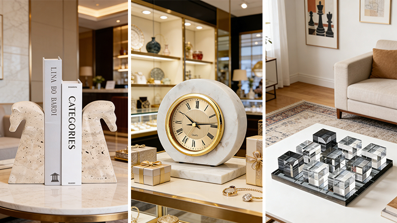 Clocks, Bookends & Chessboards