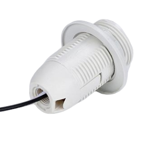 E14 (SES) Full Thread Plastic Snap-In Lampholder