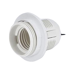 E27 (ES) Full Thread Plastic Snap-In Lampholder