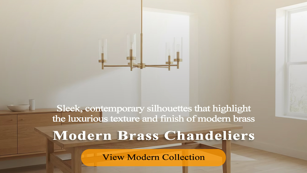 Modern Brass Chandeliers