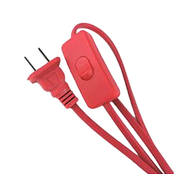 Red Button Switch Cord(Flat Plug)