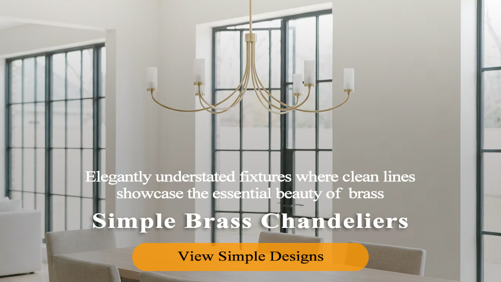 Simple Brass Chandeliers